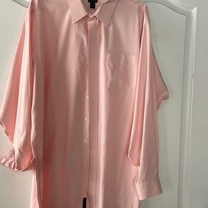 Jos.A.Bank Men's Tall Pink Shirt 18 1/2-37 Traverler's Collection